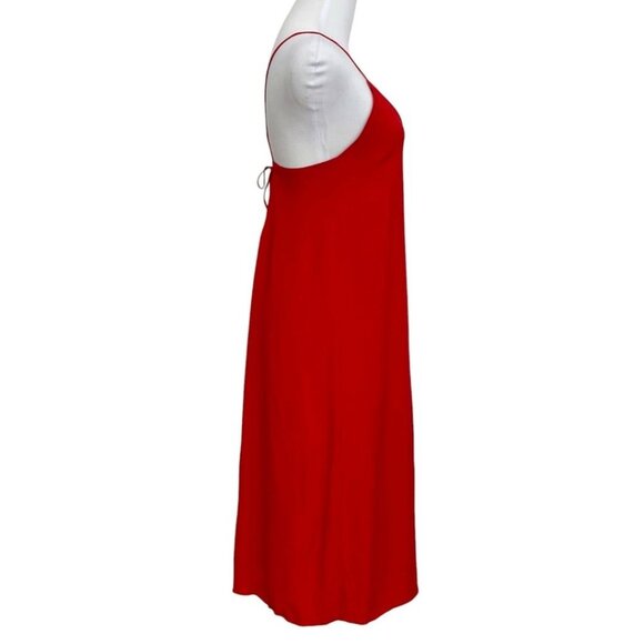 ARITZIA WILFRED FREE FELICITY RED SIDE SLIT STRAPPY SLIP DRESS - XS - Picture 5 of 12